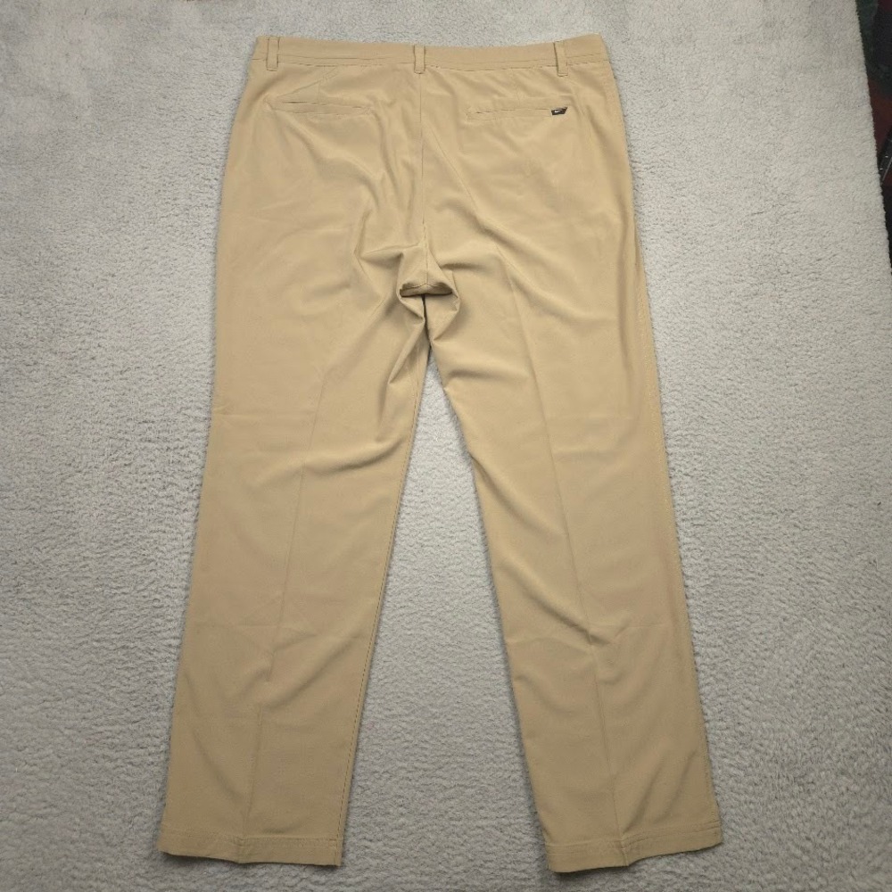 Nike Golf Mens Dri-FIT Standard Fit Pants 38x30 (Fit 40x30) Beige Khaki Stretch - Picture 12 of 13